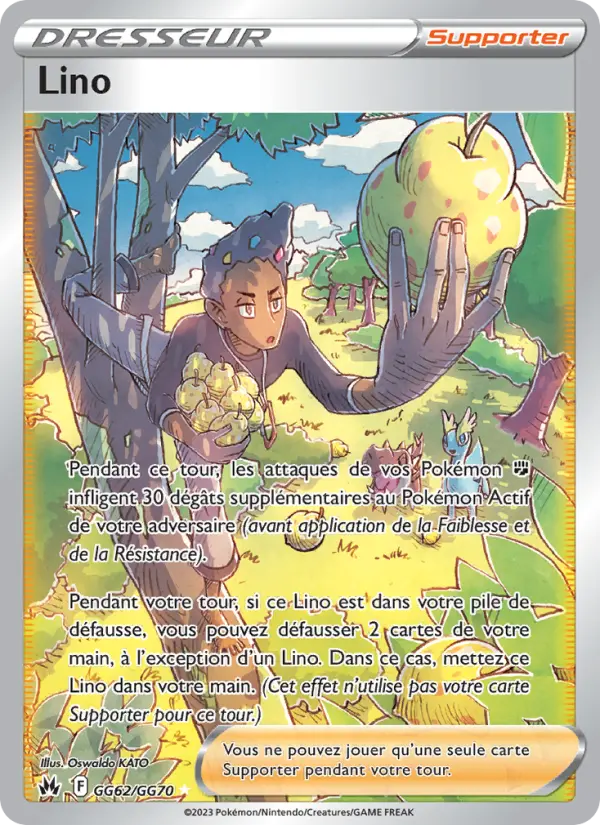 Lino – carte Pokémon TCG Ultra Rare n°GG62