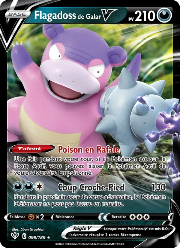 Flagadoss de Galar V – carte Pokémon TCG Holo Rare V n°99