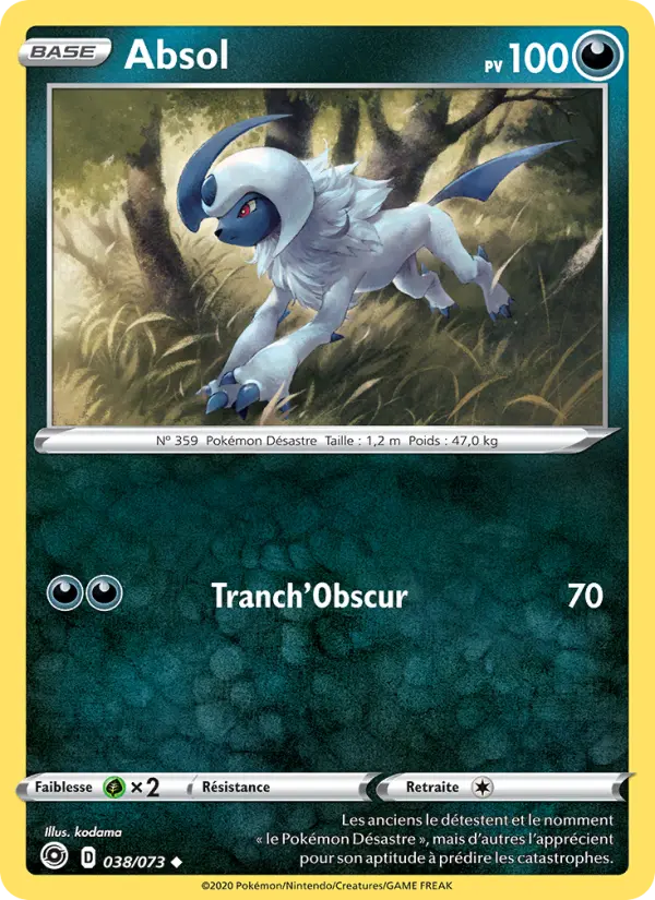 Absol – carte Pokémon TCG Peu Commune n°38