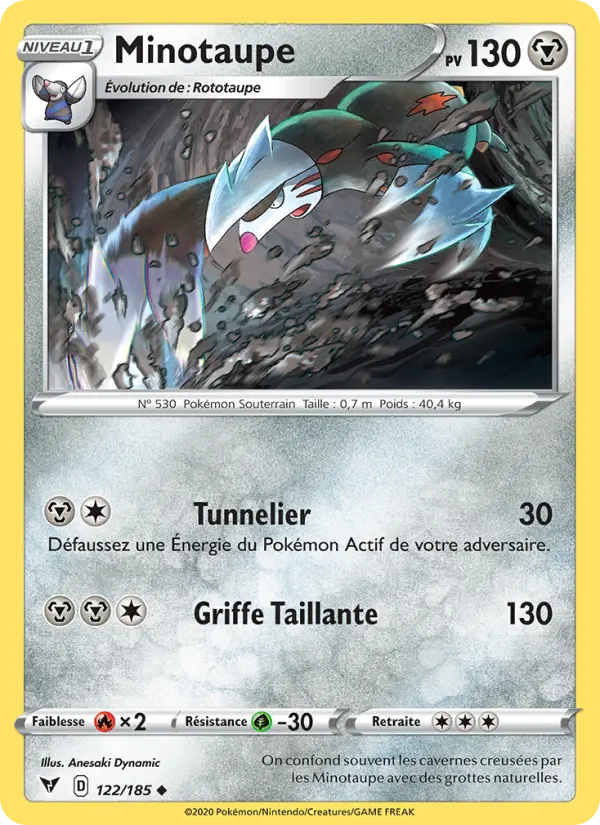 Minotaupe – carte Pokémon TCG Peu Commune n°122