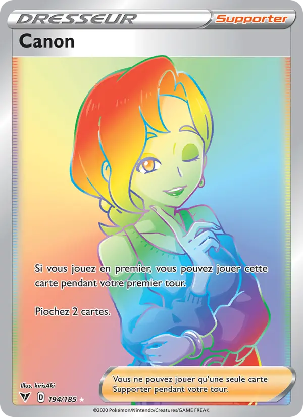 Canon – carte Pokémon TCG Magnifique rare n°194