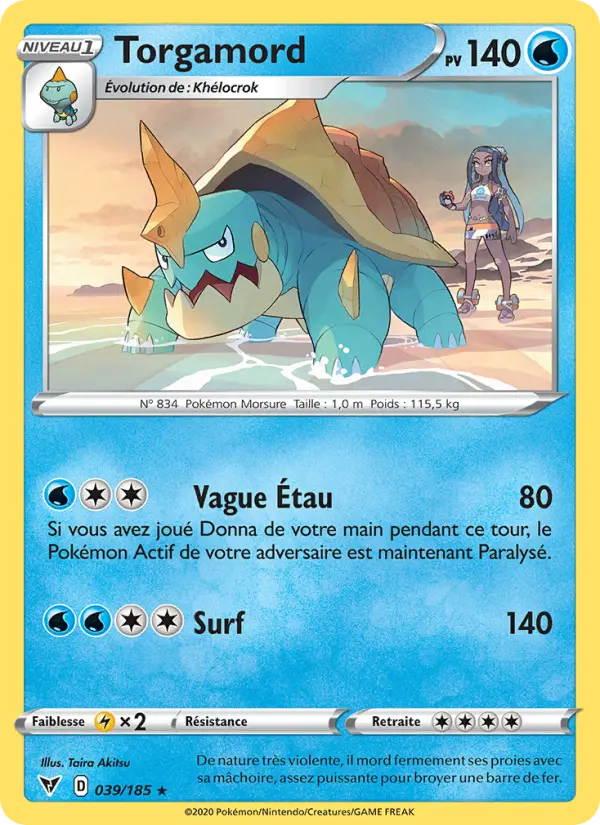 Torgamord – carte Pokémon TCG Rare n°39