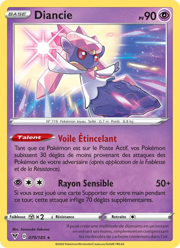Diancie – carte Pokémon TCG Holo Rare n°79