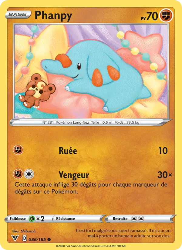 Phanpy – carte Pokémon TCG Commune n°86