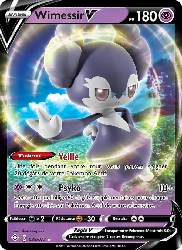 Wimessir V – carte Pokémon TCG Holo Rare V n°39
