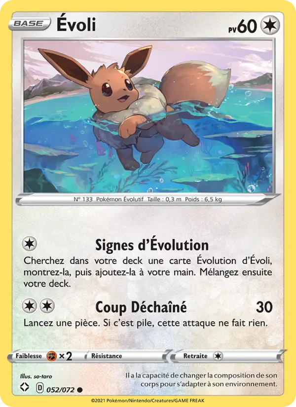 Évoli – carte Pokémon TCG Commune n°52