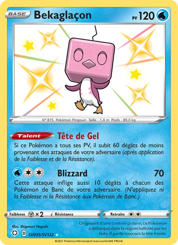 Bekaglaçon – carte Pokémon TCG Shiny rare n°SV035