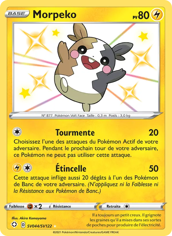 Morpeko – carte Pokémon TCG Shiny rare n°SV044