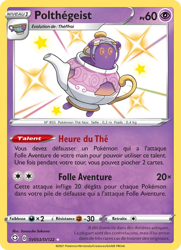 Polthégeist – carte Pokémon TCG Shiny rare n°SV053