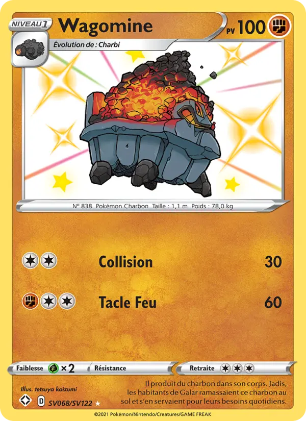 Wagomine – carte Pokémon TCG Shiny rare n°SV068