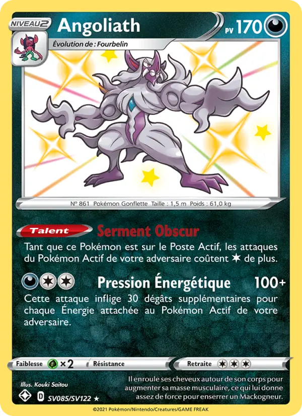 Angoliath – carte Pokémon TCG Shiny rare n°SV085
