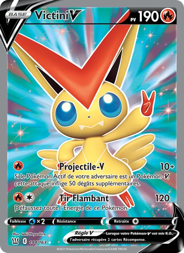 Victini V – carte Pokémon TCG Ultra Rare n°144