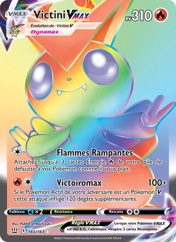Victini VMAX – carte Pokémon TCG Magnifique rare n°165