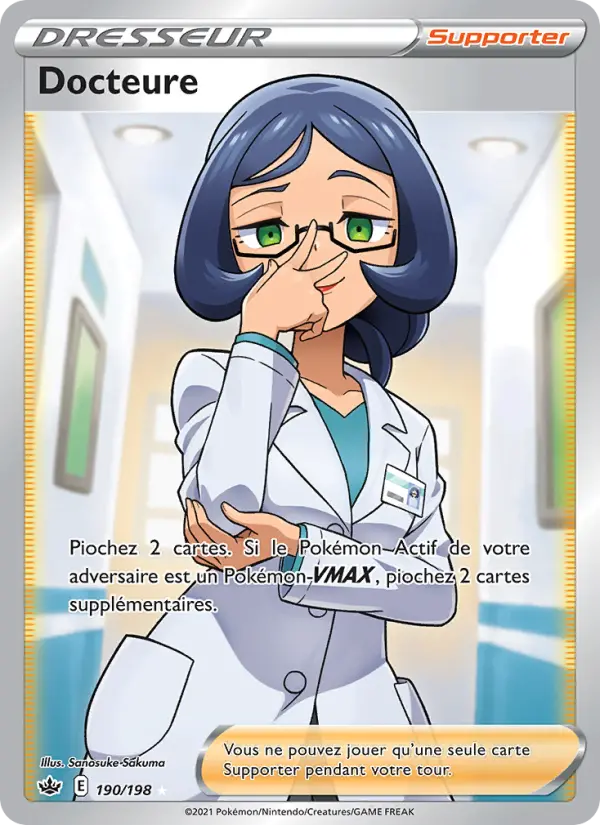 Docteure – carte Pokémon TCG Ultra Rare n°190