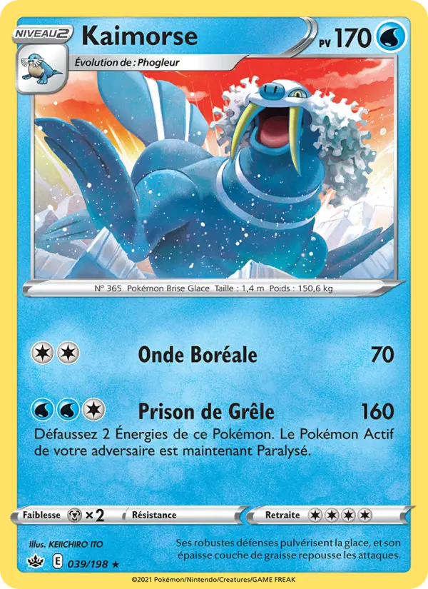 Kaimorse – carte Pokémon TCG Rare n°39