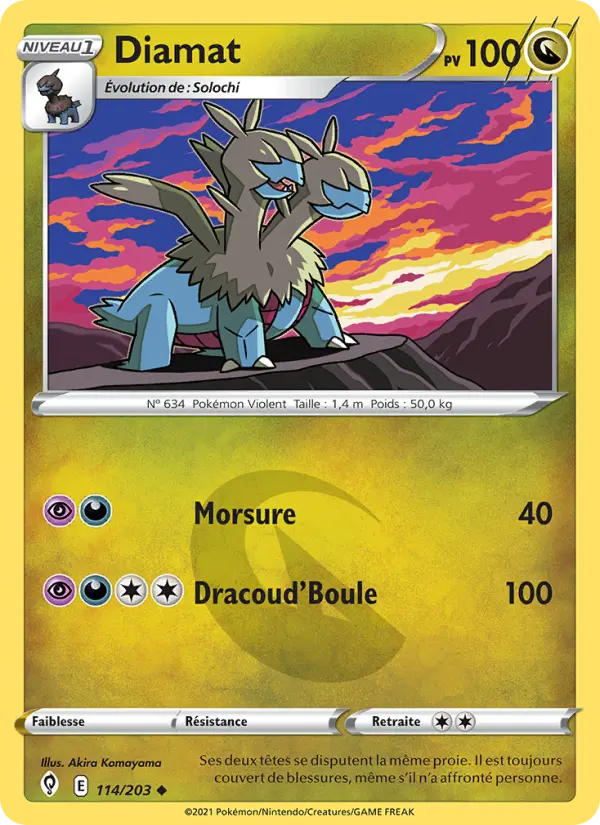Diamat – carte Pokémon TCG Peu Commune n°114
