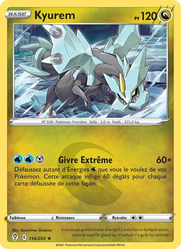 Kyurem – carte Pokémon TCG Holo Rare n°116