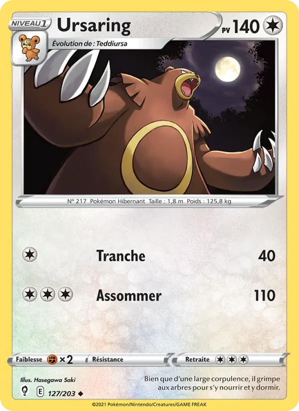 Ursaring – carte Pokémon TCG Peu Commune n°127