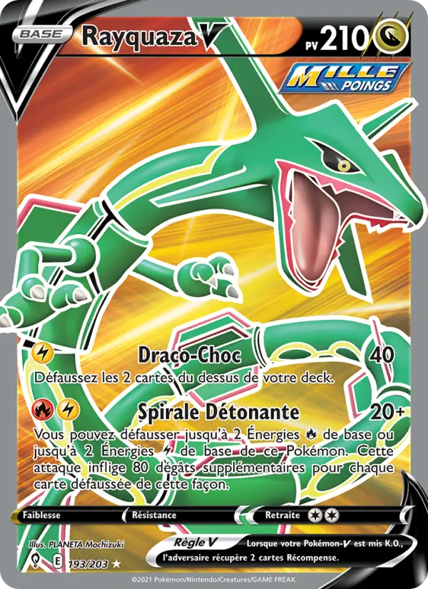 Rayquaza V – carte Pokémon TCG Ultra Rare n°193