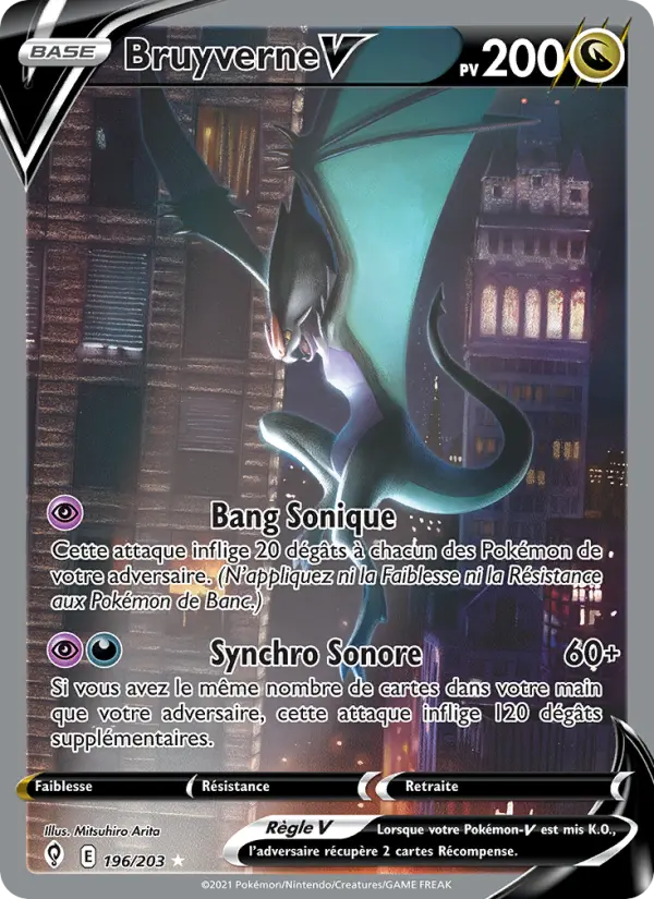 Bruyverne V – carte Pokémon TCG Ultra Rare n°196