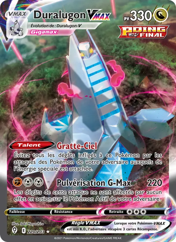 Duralugon VMAX – carte Pokémon TCG Magnifique rare n°220