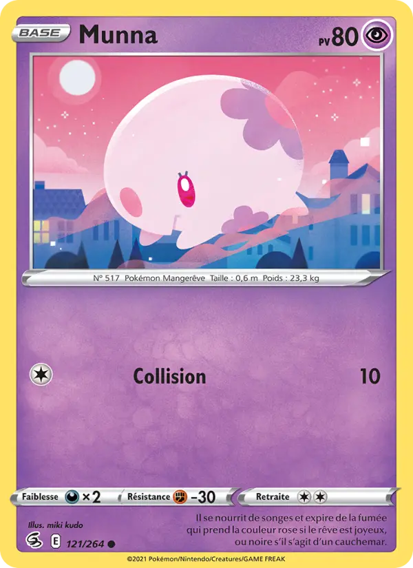 Munna – carte Pokémon TCG Commune n°121
