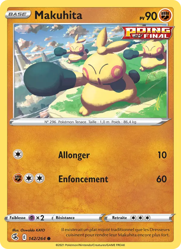 Makuhita – carte Pokémon TCG Commune n°142