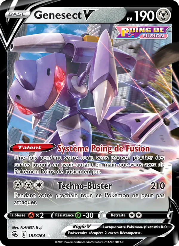 Genesect V – carte Pokémon TCG Holo Rare V n°185