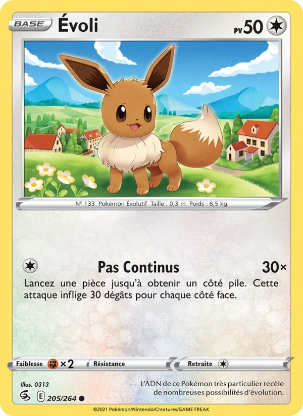 Évoli – carte Pokémon TCG Commune n°205