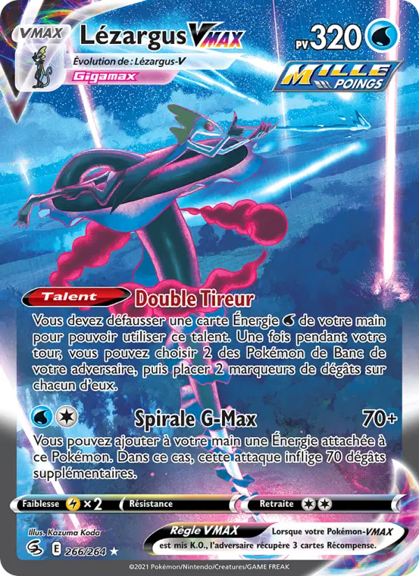 Lézargus VMAX – carte Pokémon TCG Magnifique rare n°266