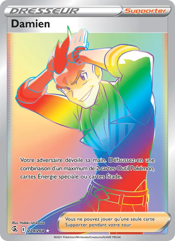 Damien – carte Pokémon TCG Magnifique rare n°279
