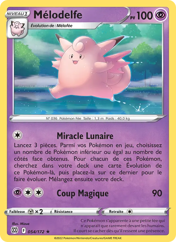Mélodelfe – carte Pokémon TCG Rare n°054