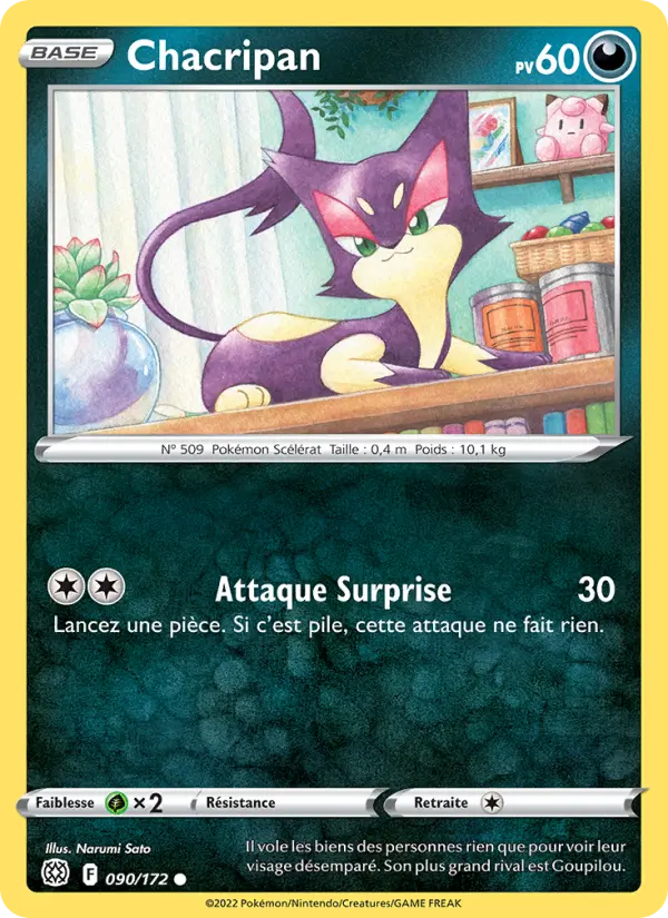 Chacripan – carte Pokémon TCG Commune n°090