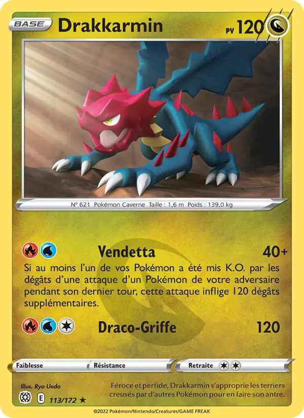 Drakkarmin – carte Pokémon TCG Rare n°113
