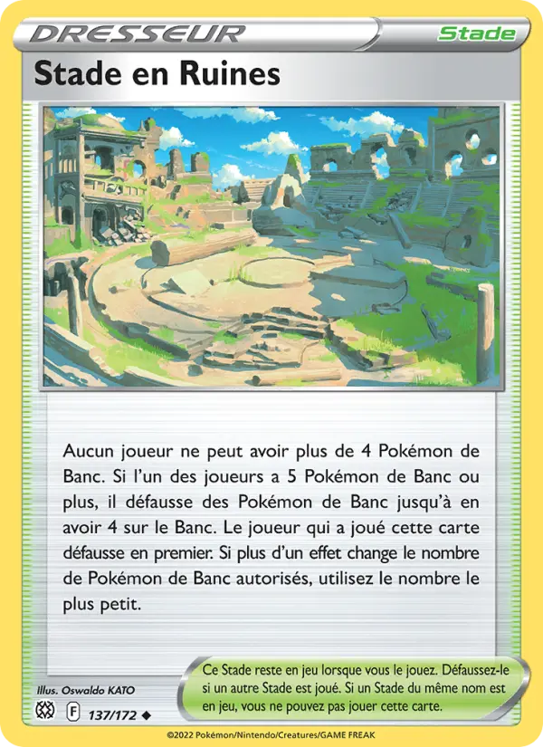 Stade en Ruines – carte Pokémon TCG Peu Commune n°137