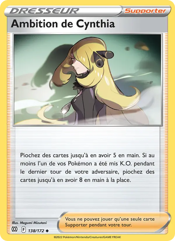 Ambition de Cynthia – carte Pokémon TCG Peu Commune n°138