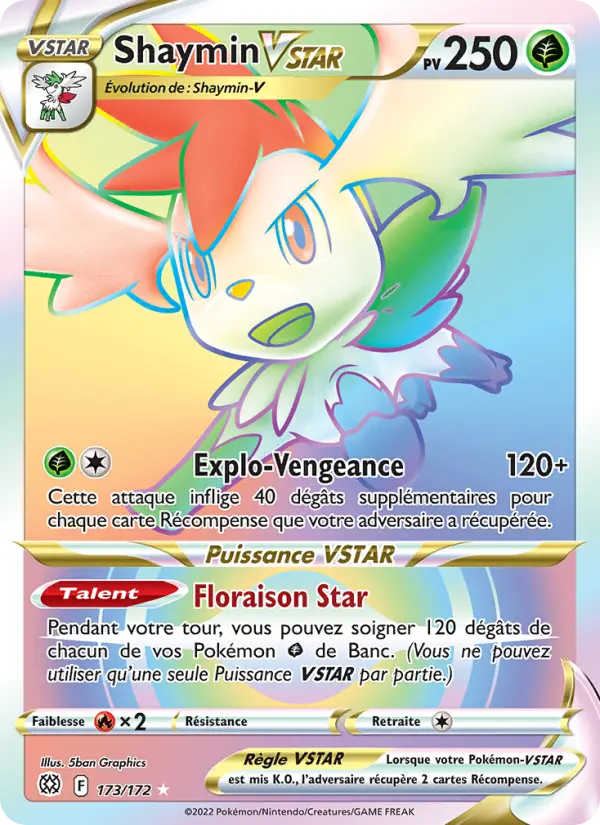 Shaymin VSTAR – carte Pokémon TCG Magnifique rare n°173