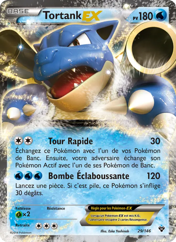 Tortank EX – carte Pokémon TCG Ultra Rare n°29