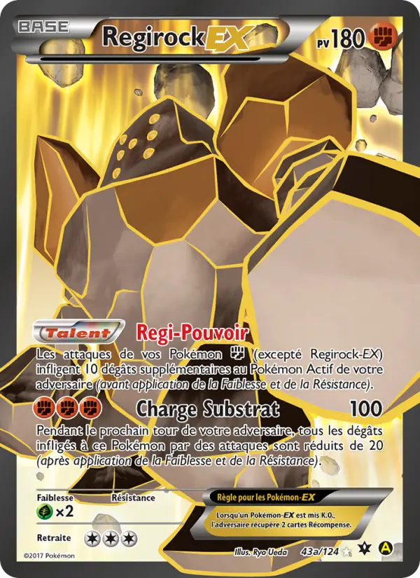 Regirock EX – carte Pokémon TCG Ultra Rare n°43