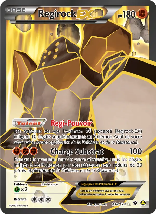 Regirock EX – carte Pokémon TCG Rare n°43a