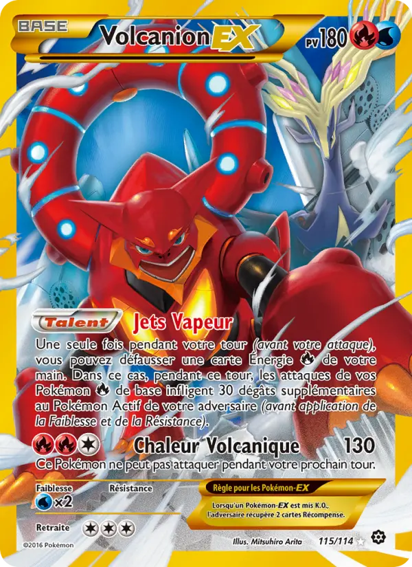 Volcanion EX – carte Pokémon TCG Magnifique rare n°115