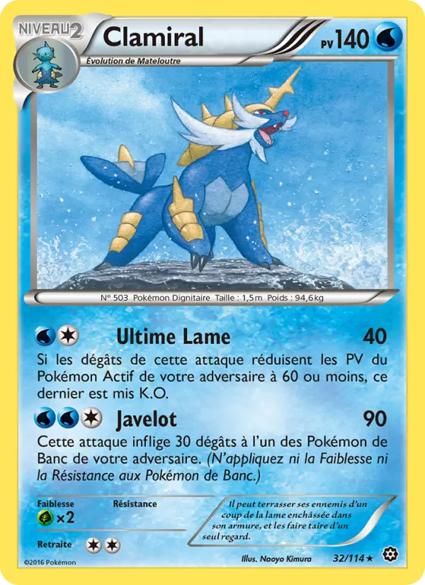 Clamiral – carte Pokémon TCG Rare n°32