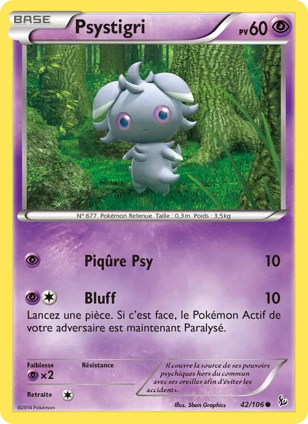 Psystigri – carte Pokémon TCG Commune n°42