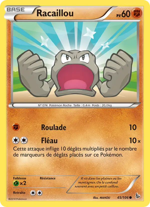 Racaillou – carte Pokémon TCG Commune n°45