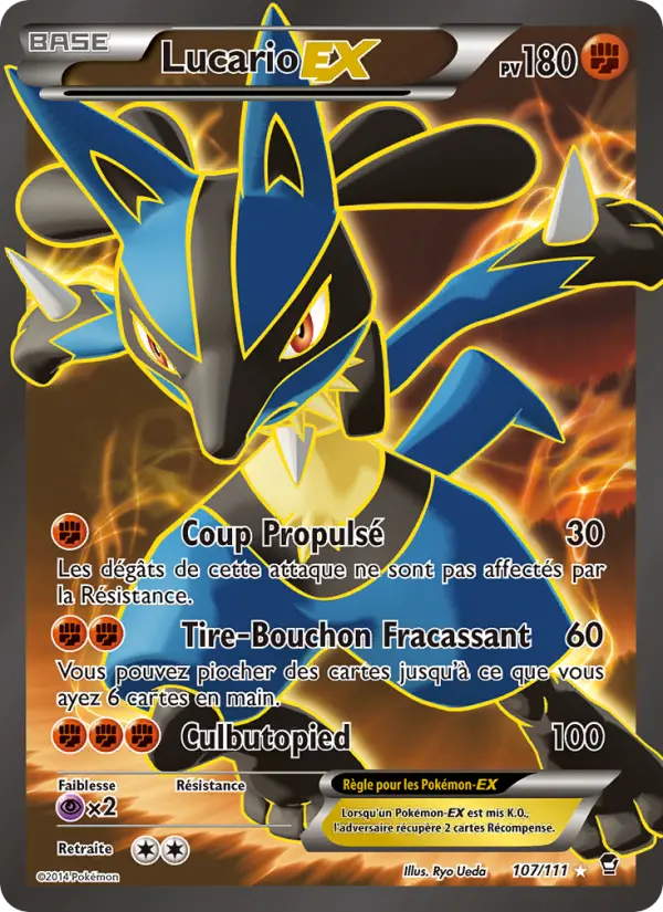 Lucario EX – carte Pokémon TCG Ultra Rare n°107