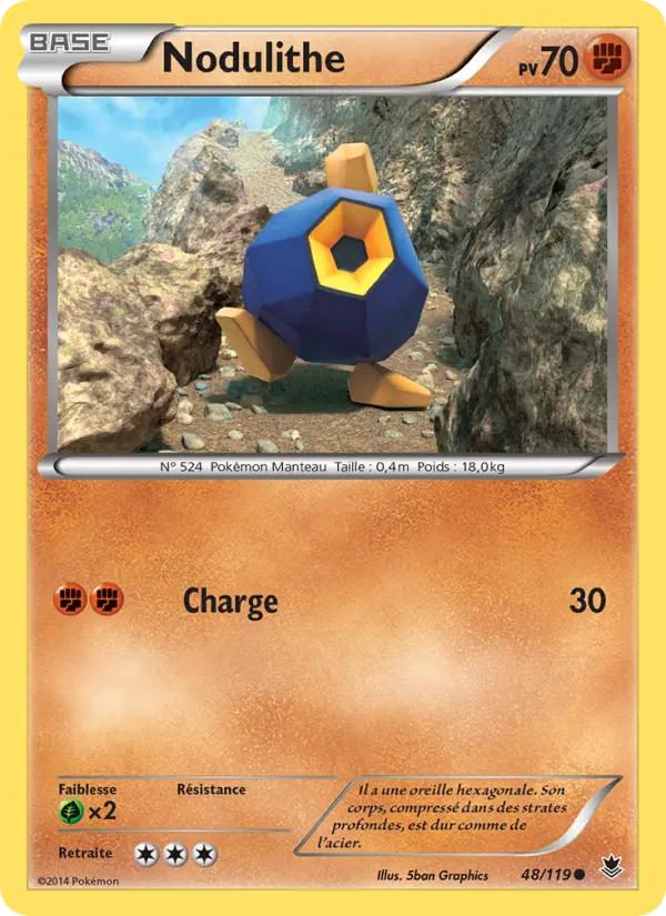 Nodulithe – carte Pokémon TCG Commune n°48