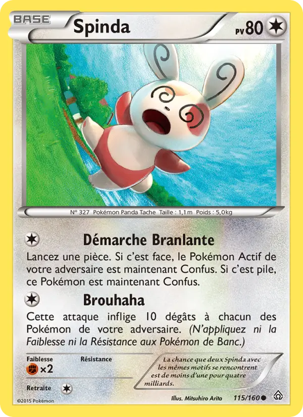 Spinda – carte Pokémon TCG Commune n°115