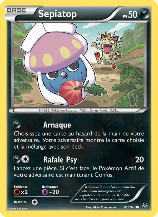 Sepiatop – carte Pokémon TCG Commune n°41
