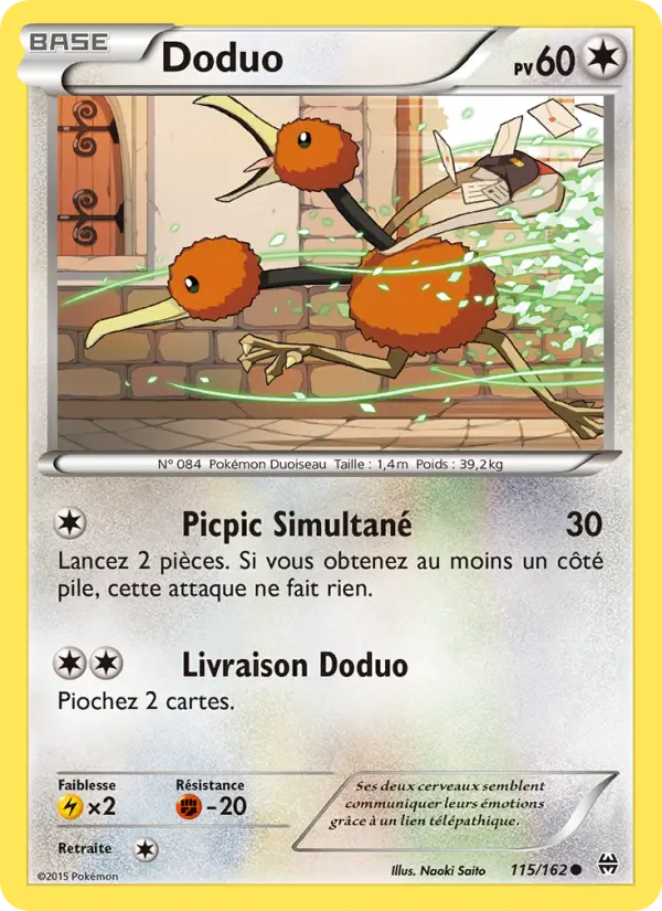 Doduo – carte Pokémon TCG Commune n°115