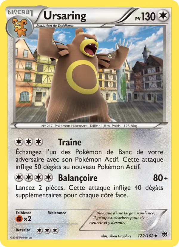 Ursaring – carte Pokémon TCG Peu Commune n°122